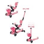 Globber Go Up Baby 360 Koyu Pastel Pembe Işıklı Scooter