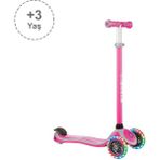 Globber Primo Plus Işıklı Scooter 3+ Yaş Pembe 3 Tekerlekli Güvenli ve Dayanıklı Tasarım