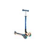 Globber Primo Wood Katlanabilir 3 Tekerlekli 3-7 Yaş Işıklı Çocuk Scooter - Lacivert