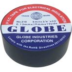 Globe NO210-SH ,19MMX10MT 1-Adet Siyah Izole Bant - 01-Siyah