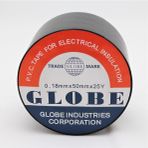 Globe Pvc Elektrik İzolasyon Bant "0.18x50x25yrds" Siyah
