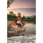Globemart AMFİBİK 4x4 AKROBAT UZAKTAN KUMANDALI ARABA - SUDA VE KARADA GİDEN STUNT RC OYUNCAK TURUNCU ARAÇ