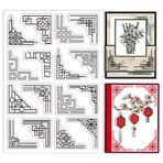 GLOBLELAND Çin dantel köşeleri şeffaf pullar kart yapımı için çin sınırları şeffaf silikon damga fener şeffaf silikon damga DIY Scrapbooking bahar festivali fotoğraf albümü dekor