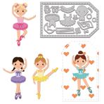 GLOBLELAND Dans eden insanlar kesme ölür dansçılar karbon çelik kalıp kesimleri DIY işçiliği kabartma şablon şablon kart yapımı için Scrapbooking fotoğraf albümü dekorasyon