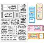 GLOBLELAND Doğum Günü Tebrik Bileti Kartlar için Temizle Pullar Ay Numarası Temizle Damga Mühürleri 14,8 x 21 cm Kendin Yap Scrapbooking Fotoğraf Albümü Günlük Ev Dekorasyonu için Şeffaf Pullar