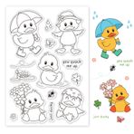 GLOBLELAND Hayvanlar silikon şeffaf pullar ördekler şeffaf pullar doğum günü paskalya sevgililer günü kartları yapımı DIY Scrapbooking fotoğraf albümü dekorasyon kağıt el sanatları