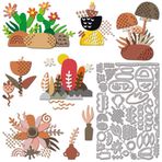 GLOBLELAND Soyut mantar elemanları kesme DIY Scrapbooking için ölür Metal bitkiler kaktüs kesim ölür çiçekler kalıp kesim kart yapımı için kesim kabartma fotoğraf albümü zanaat dekor