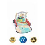 GLOBOMART 3in1 Piyanolu Oyun Halısı Oyun Matı Eğitici Işıklı Müzikli Bebek Aktivite Oyuncakları Akıllı Yürüteç