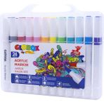 Globox Akrilik Marker Kalem Seti 24 Renk Tekstil ve Seramik Boyama İçin İdeal