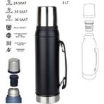 Globox Çelik Termos 1000 ml - Siyah