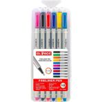 Globox Fineliner Kalem 12'li Set Parlak Renkler 0.4 mm İnce Uçlu Yazım Keyfi