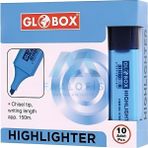 Globox Fosforlu Kalem 10'lu Kutu - Mavi