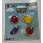 Globox Meyveli 3D Silgi Seti 3 set