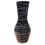 Globy 49 cm Siyah Dekoratif Cam Vazo