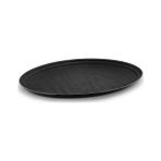 Globy 56x68.5 cm Siyah Oval Kaymaz Tepsi