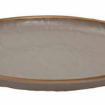 Globy Açık Büfe Gold 28x28x3.2 cm Yuvarlak Servis Sunum Tabağı