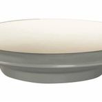 Globy Açık Büfe Gri 26.6x5.7 cm Ayaklı Yuvarlak Çukur Tabak