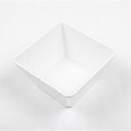 Globy Açık Büfe Kare Kase Beyaz 13x13x7 cm