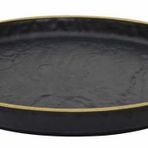 Globy Açık Büfe Yellow 29x29x3 cm Yuvarlak Servis Sunum Tabak
