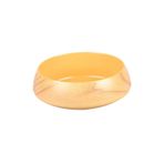 Globy Ahşap Desenli Yuvarlak Kase Sarı 21,7×21,7×8,4 Cm