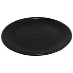 Globy Melamin Açık Büfe Tepsi Yuvarlak Siyah – 40 cm