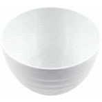 Globy Melamin Açık Büfe Yuvarlak Dalgalı Sunum Kase Beyaz – 20,8×20,8×14 cm