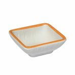 Globy Melamin Orange 8x8x3 cm 6'lı Mini Kare Sos Tabak