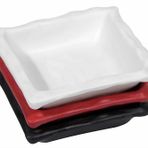 Globy Melamin Siyah 9x9 cm 6'lı Mini Kare Tabak