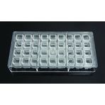 Globy Polikarbon Mini Kare Çikolata Kalıbı 28x18x18 mm – 36’lı
