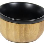 Globy Porselen İçli Bambu Kase Siyah 8,5 cm