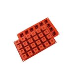 Globy Silikon Kare Tartolet, Çikolata Kalıbı 24'lü