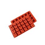 Globy Silikon Kare Tartolet, Kurabiye Kalıbı 24lü