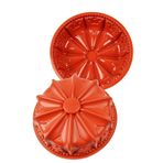 Globy Silikon Kenarlı Çiçekli Yuvarlak Kek Kalıbı 26 cm