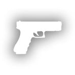 Glock Araba Sticker 17X17 Cm Beyaz