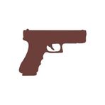 Glock Araba Sticker 17X17 Cm Kahverengi