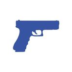 Glock Araba Sticker 17X17 Cm Mavi
