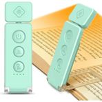Glocusent 12 LED Şarjlı Kitap Okuma Işığı - 5 Renk & 5 Parlaklık Seviyesi - 1 Adet - Mavi