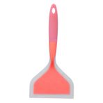GLOGLOW Asma Delikli Silikon Spatula, Tamagoyaki Krep Et Sığır Eti Pişirmek Ve Çevirmek Için Şeffaf Geniş Ağızlı Kızartma Spatula (turuncu kürek kafası)