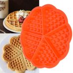 GLOGLOW Waffle Kalıbı, Kek Çikolatalı Tava Muffin Kahvaltı Pişirme Kalıbı Yapışmaz 5 Gözlü Silikon Nestle Waffle Kalıbı Kek Yapımı Için Pratik Aksesuarlar Pizza Ekmeği (Kalp Şeklinde)