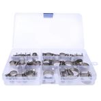 Glomora 30pcsHose Kelepçeleri, Paslanmaz Çelik Hortum Kelepçeleri Klipler Boru Bağlantı Elemanları Çeşitler Seti, 6mm-18mm, Yakıt Hattı, Sıhhi Tesisat, Boru, Tüp, Otomotiv, Mekanik