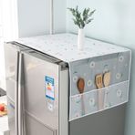 Glomora Buzdolabı ve Çamaşır Makinesi için Toz Geçirmez Kapak, PEVA Su Geçirmez 3 Cepli, Çok Boyutlu, Siyah, Ev ve Garaj için Uygun (Type 2 Refrigerator dustproof hanging bag 62x180cm)