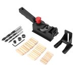 Glomora Drilling Guide 38pcs Set Wood Dowel Straight Hole Jig Drill Bit Woodworking Carpentry Positioner Locator DIY Tool