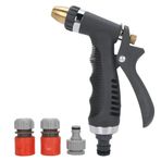 Glomora Hose Sprayer - Brass + TPR, 3.5kg Water Pressure, 10m Spray Distance, 16x11.5cm, 363g, with 3 Connectors, for Garden, Car Wash, Farm, AC Cleaning