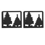 Glomora Siyah Metal Peçetelik, Paslanmaz Çelik Peçetelik, Sağlam Altlı, Kaymaz Sağlam Kaliteli Malzeme, Büyük Depolama Kapasitesi, Ev Piknik Partisi için (Xmas Tree)