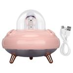 Glomora UFO Mini Nemlendirici 500ml, Çift Nozul, Küçük Serin Sis, Sevimli Tasarım, Ofis, Seyahat, Yatak Odası, Bebek Odası ve Araba için (Pembe)