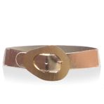 glomy * 5 cm genişliğinde ve elastik renkli metal tokalı kadın kemeri, Altın, Ölçü Birimi