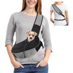 Gloppie Küçük köpekler ve kediler için taşıma bezi, omuz çantası, ayarlanabilir dolgulu omuz askısı, ön cepli ve yan cepli köpek yavruları, evcil hayvanlar için, gri
