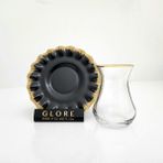 Glore 12x150 ml Alba Altın Yaldızlı Çay Bardağı Seti