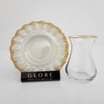 Glore 12x150 ml Latte Altın Yaldızlı Çay Bardağı Seti