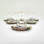 Glore 12x150 ml Roseline Altın Yaldızlı Çay Bardağı Seti